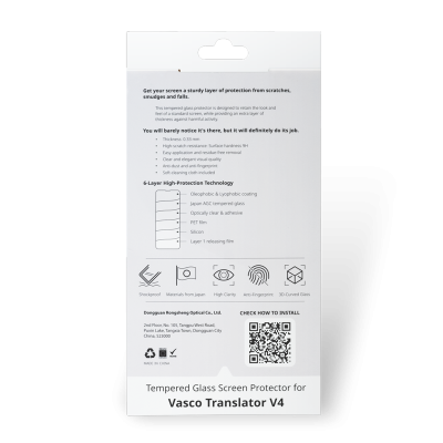 Protecteur en verre trempé pour le traducteur V4 Vasco